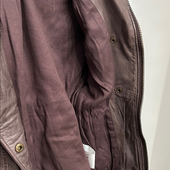 Free People Dark Brown Leather Jacket - Picture 5 of 7
